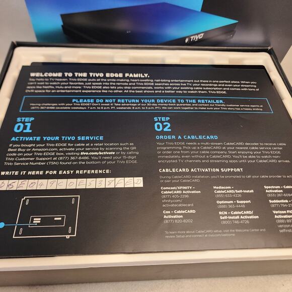 TiVo Edge for Cable DVR & Streaming Media Player 2TB used complete - Picture 3 of 7